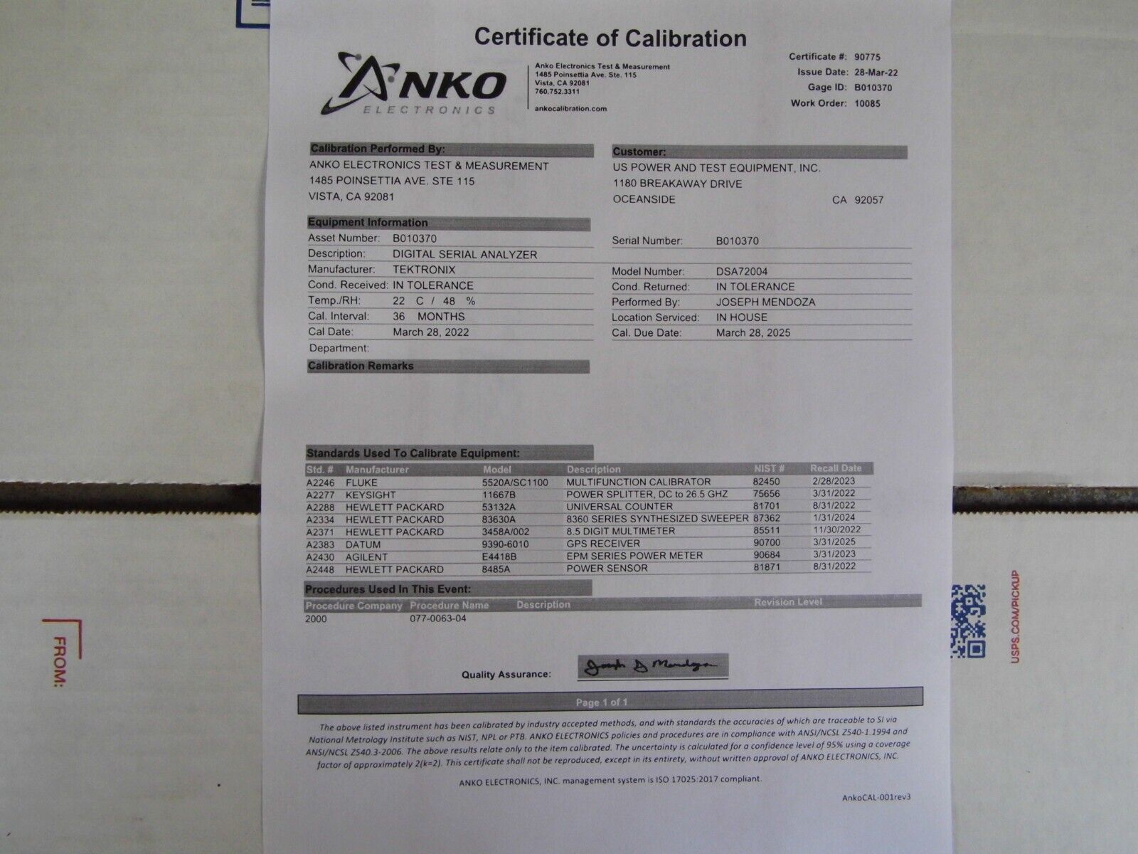 Tektronix DSA72004 Oscilloscope 5XL,MTH,PTH1,ASM,RTE,PCE,SAS,FBD,JA3,TDSPTD,DJA Tektronix DSA72004 Oscilloscope 5XL,MTH,PTH1,ASM,RTE,PCE,SAS,FBD,JA3,TDSPTD,DJA